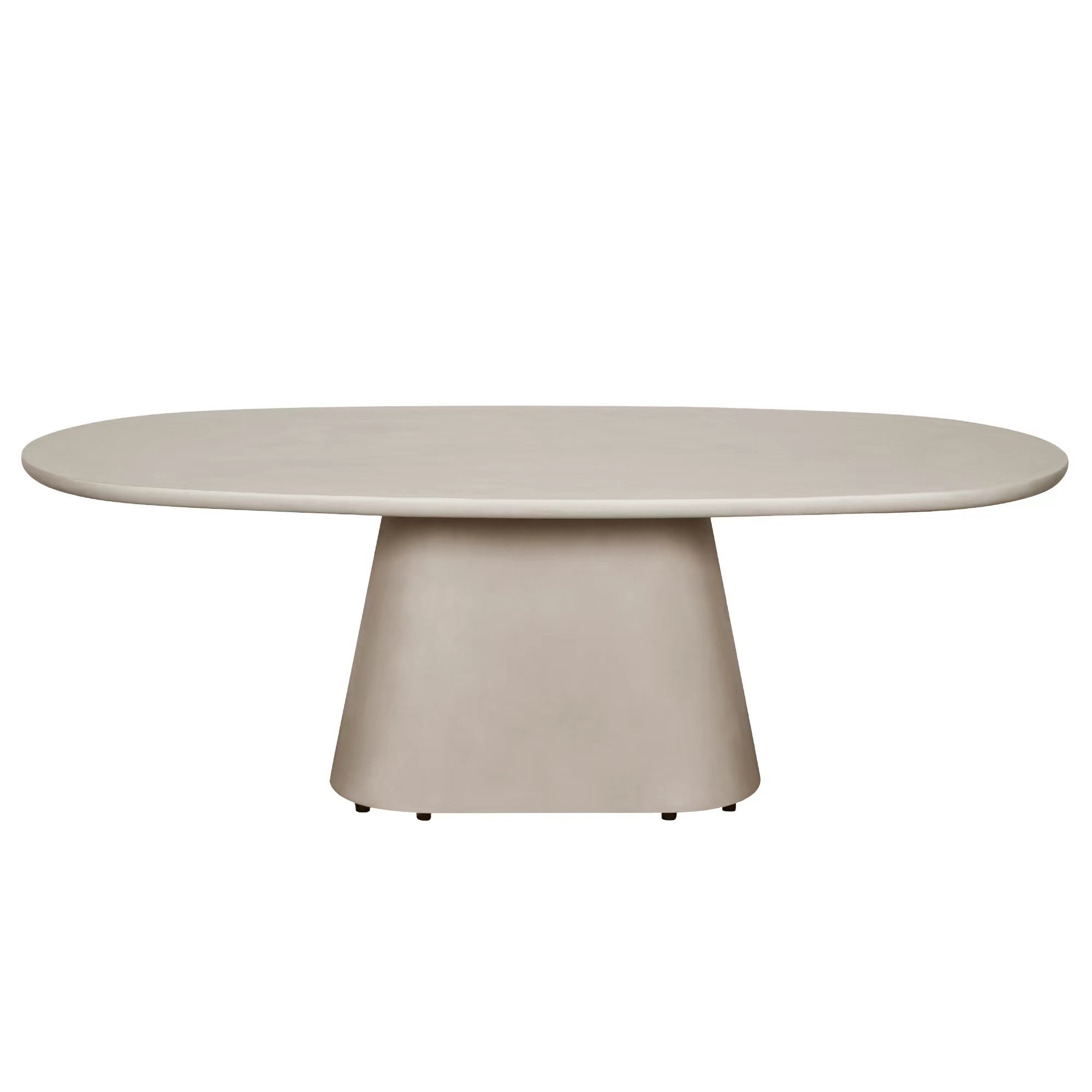 Cement Marble Dining Table 6 Chairs Modern Furniture Oval Dining Room Table Dining Table Set For 6-8