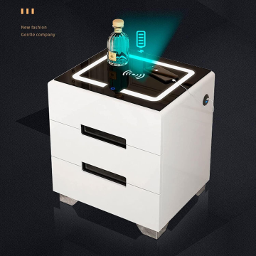 Popular Factory Smart Coffee Table with Drawers Nightstand Storage Shelf for Bedroom or Hotel Sofa Side Table