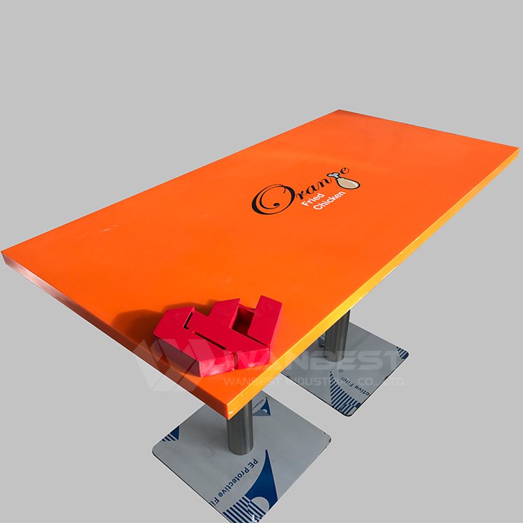 Modern Unique Marble Top 4 Seater Restaurant Furniture Fast Food Shop Cafe Dining Table Set
