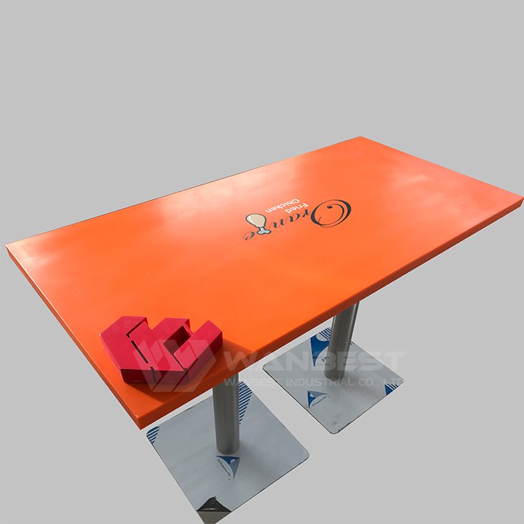 Modern Unique Marble Top 4 Seater Restaurant Furniture Fast Food Shop Cafe Dining Table Set