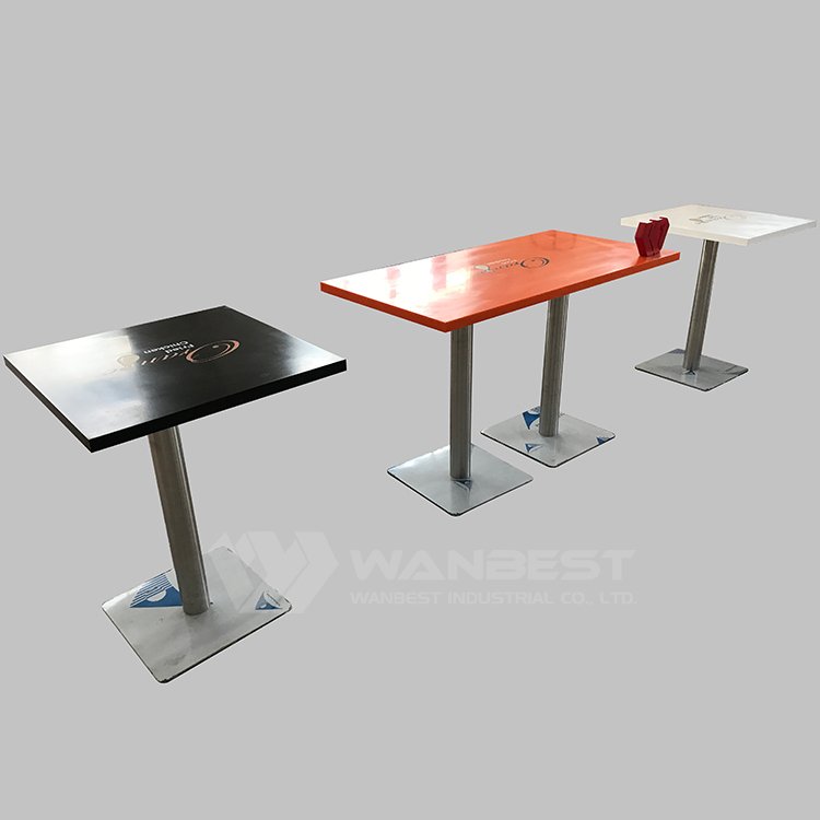 Modern Unique Marble Top 4 Seater Restaurant Furniture Fast Food Shop Cafe Dining Table Set
