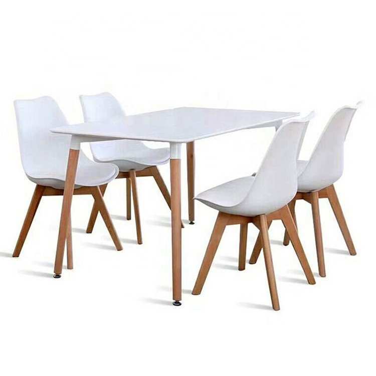 Cheap Kitchen living room furniture Black White luxury dining room round table dinning table and chair set 4 chairs seater