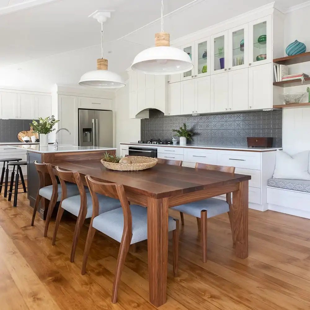 MOREDESIGN Live Edge Modern Factory Price Wooden Kitchen Furniture Solid Walnut Wood Slab Restaurant Dining Table Top