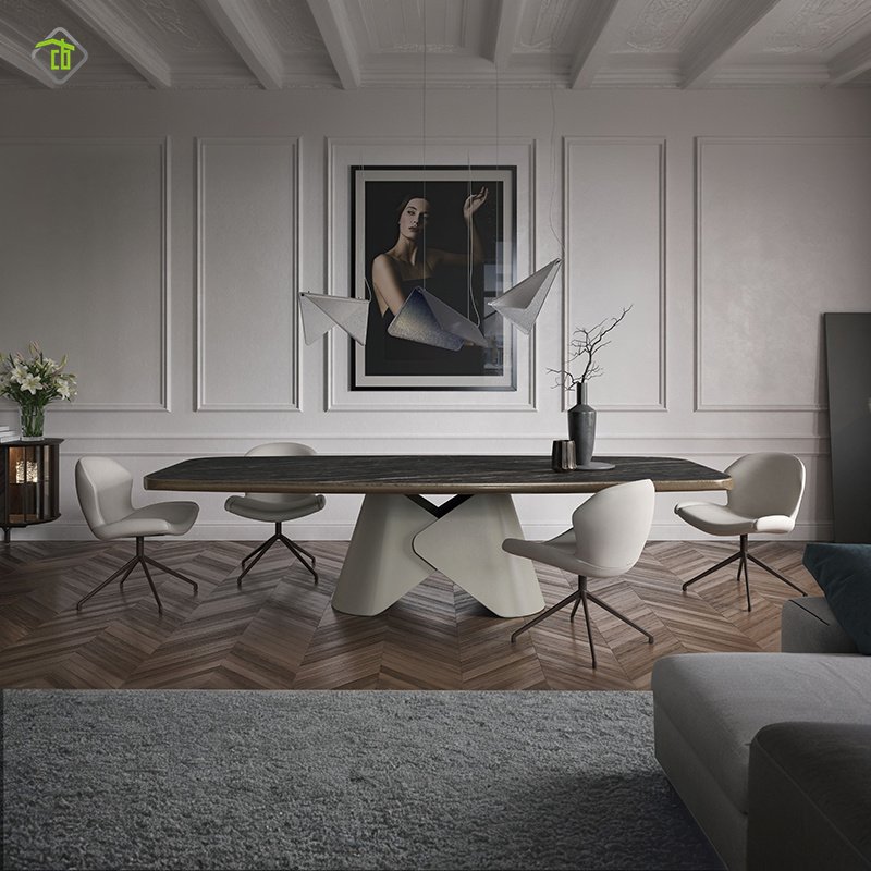 Professional Manufacturer Quality Wholesale Wholesale light luxury marble dining table and chairs Multi-functional dining table