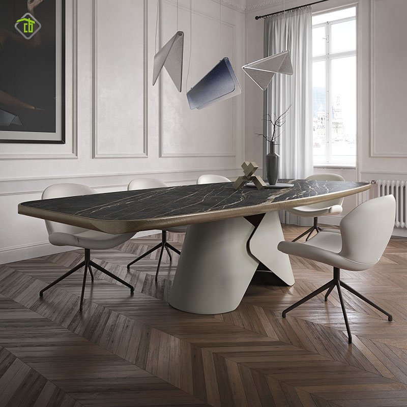 Professional Manufacturer Quality Wholesale Wholesale light luxury marble dining table and chairs Multi-functional dining table