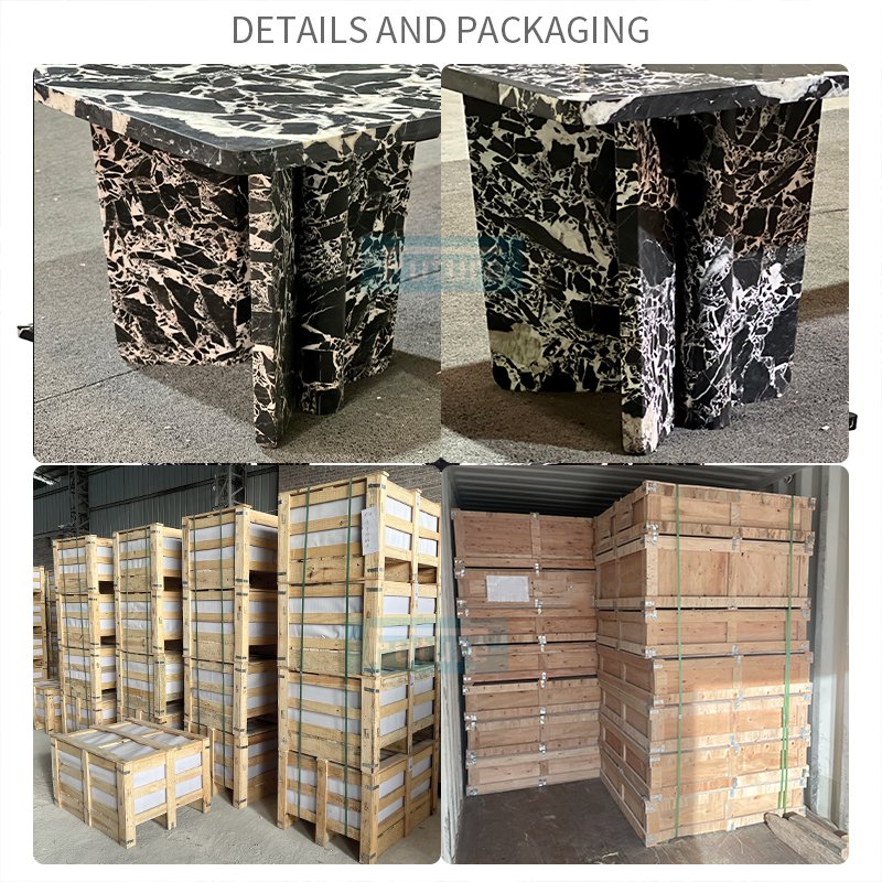 High Quality Wholesale Modern Rectangular Table Casual Living Room Dining Table Fashion Calacatta Viola Marble Dining Table