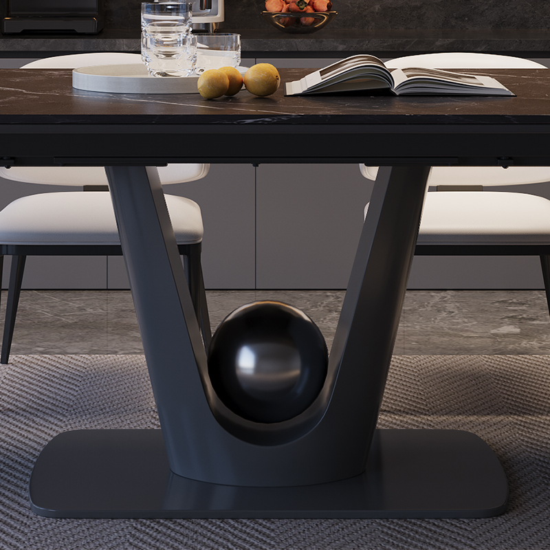 Rock Plate Dining Table with Graphene Heating Technology & Induction Cooker for Home Furniture