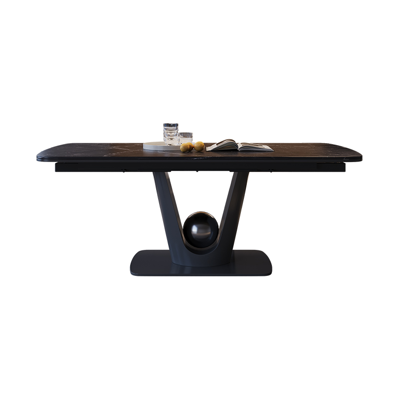 Rock Plate Dining Table with Graphene Heating Technology & Induction Cooker for Home Furniture