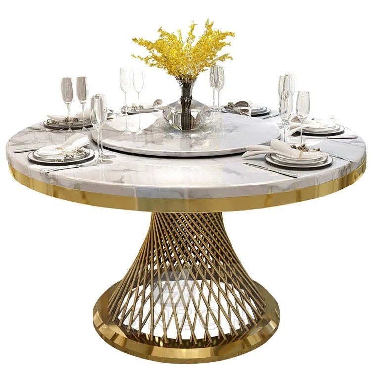 Modern Minimalist round Moon Wedding Banquet Table Wholesale Glass Dining Table Outdoor Restaurant Hotel Home Use Apartment Hall