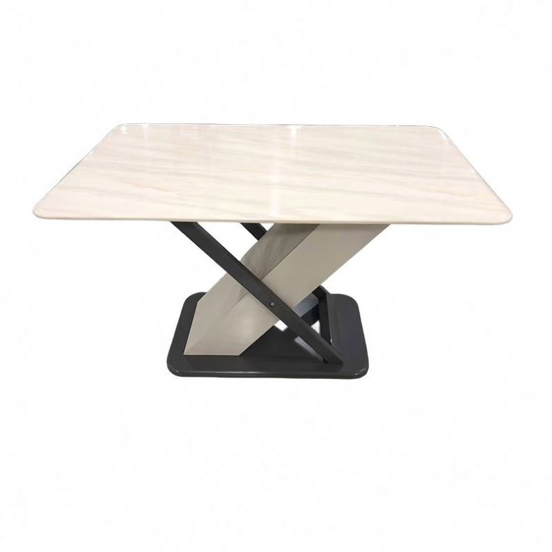 Luxury Custom Modern Design Rectangle Marble Top 4 Seater 6 Seater Dining Table Sets Dining Tables Dining Room Furniture