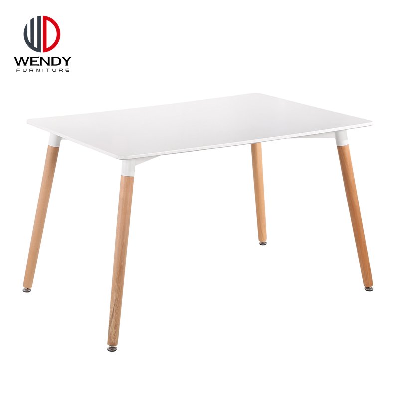 modern design white dining table set with 6 chairs