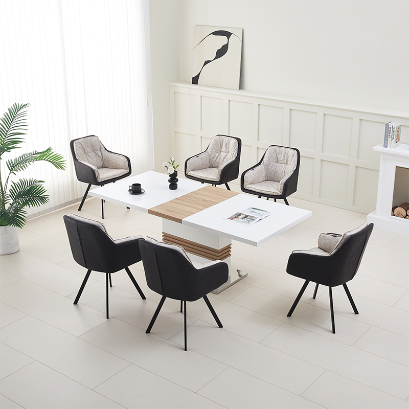 Nordic modern home furniture restaurant kitchen marble with wood dining tables set table and chairs for 6 chairs 8 seater