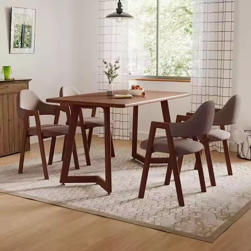 Classical Commercial Furniture Wood Top with Metal Legs Square Kitchen Dining Wooden Restaurant Table
