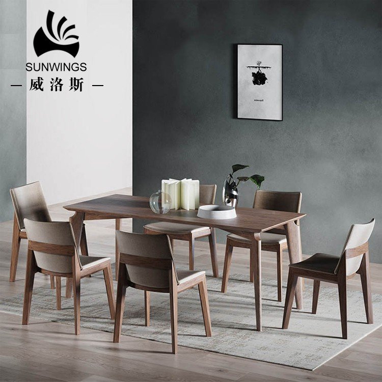 Chairs and Table Dining Table Set Scawoodenian Modern 6 Seater Home Furniture Rectmodernr Designs Wooden MDF Wood Solid 2 Years