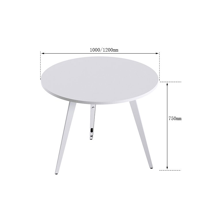 Modern Design Steel Legs Rectangle Small Round Meeting table For Office Home