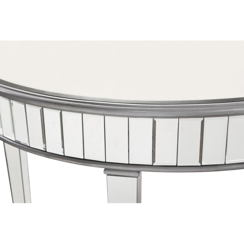 Modern Mirrored Dining Table Wood Round Wedding Table For Dining Room Hotel Banquet Furniture