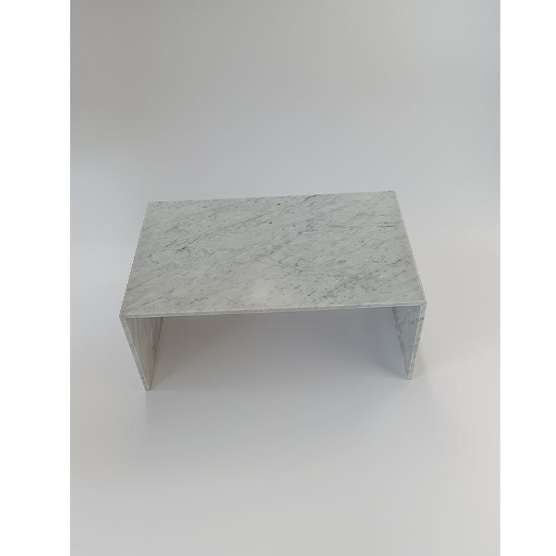 KINGS-WING Bianco Carrara Marble Side Table Modern Natural Custom Coffee Table Wholesale Furniture Living Room Tea Table