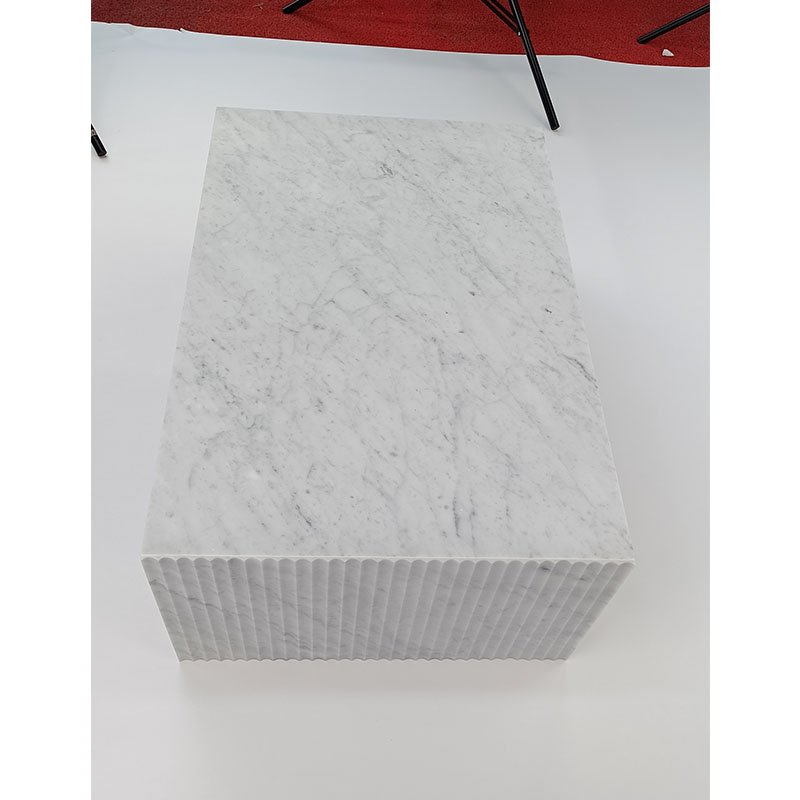 KINGS-WING Bianco Carrara Marble Side Table Modern Natural Custom Coffee Table Wholesale Furniture Living Room Tea Table