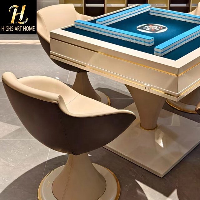 Entertainment Furniture Italian Design Villa High End Luxury Electric Silent Automatic Mahjong Table