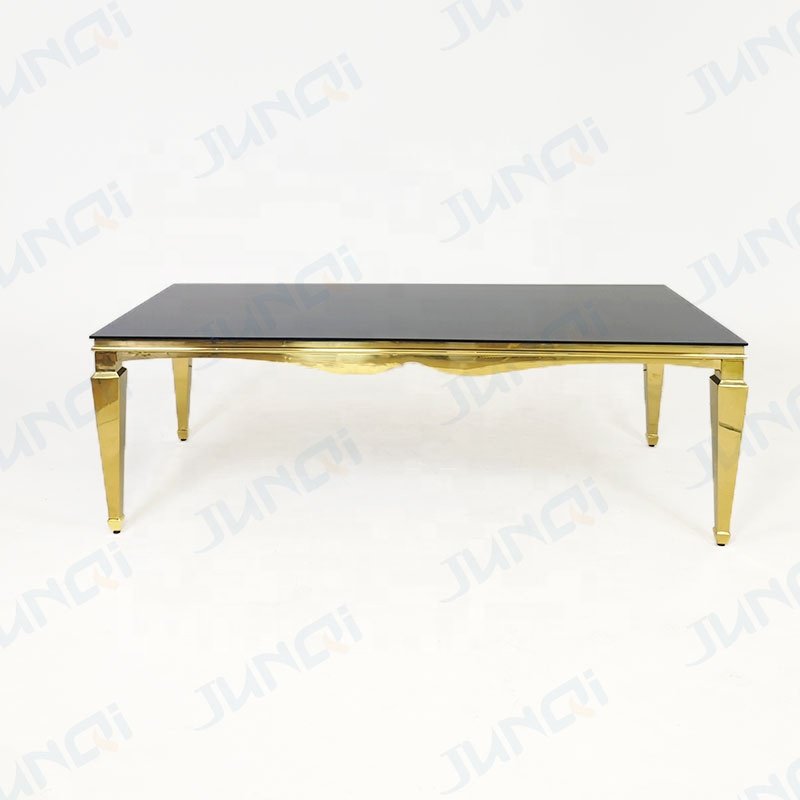 Modern design factory sale contemporary elegant wedding hotel 10 seaters restaurant furniture mirror glas dining table set