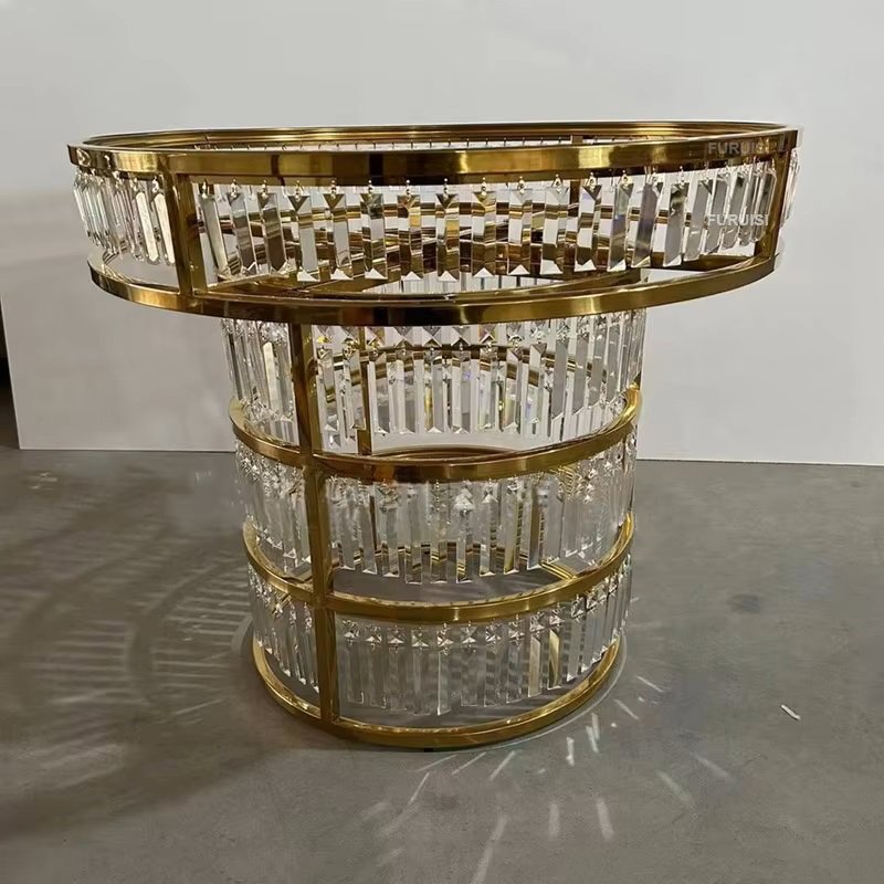 Wedding Furniture Hotel Cake Table With Crystal White Acrylic Base Wedding Party Event Decoration