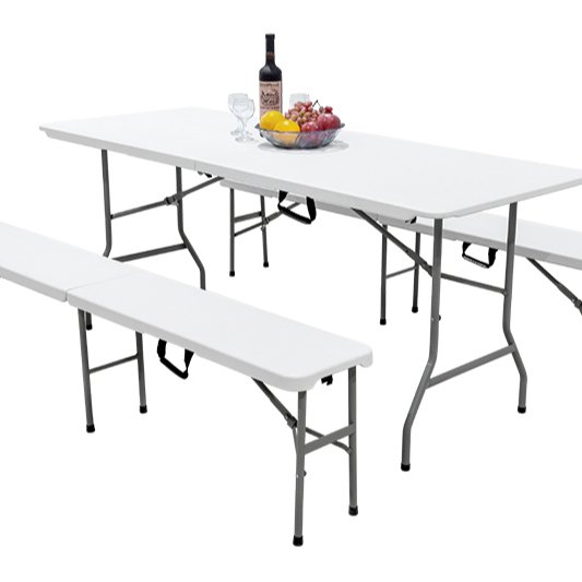 Wholesale Simple portable outdoor table 6 inch plastic folding table 180 cm folding table