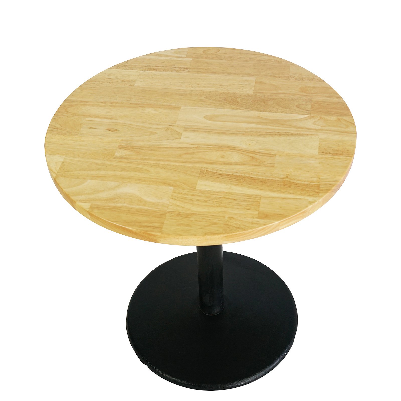 Round table top made from solid rubber wood finger joint cheap restaurant wooden dining table top