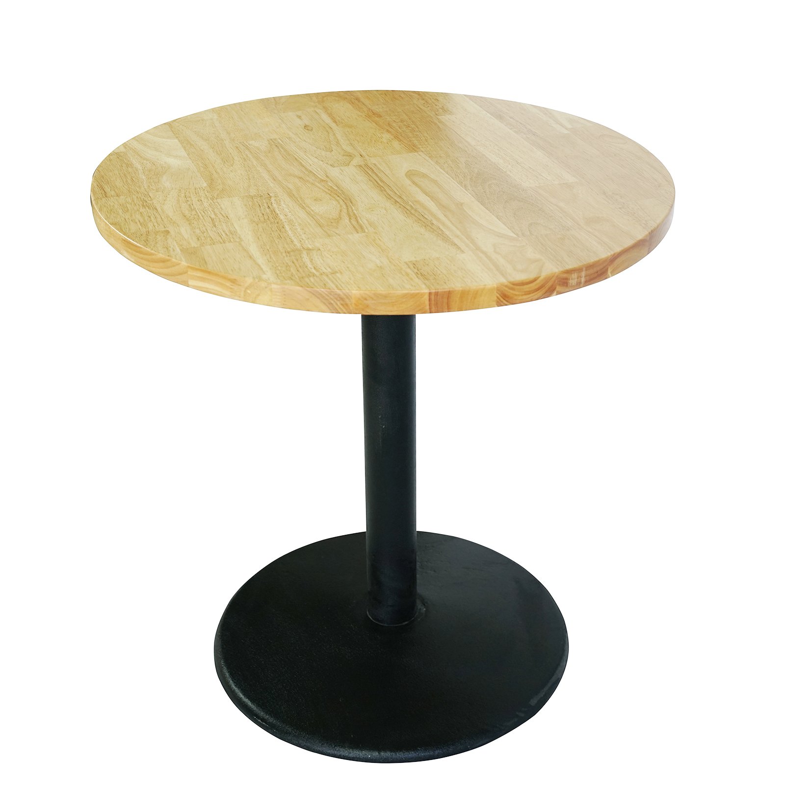 Round table top made from solid rubber wood finger joint cheap restaurant wooden dining table top