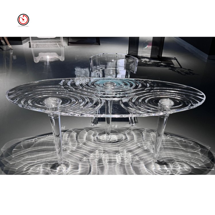 TT fashion acrylic clear home office table wholesale OEM custom outdoor hotel party acrylic dinning table