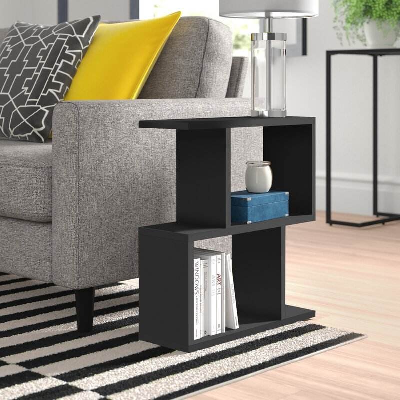 Book display rack home use center sofa side table three shelves storage organizer sofa table bedroom living room side table