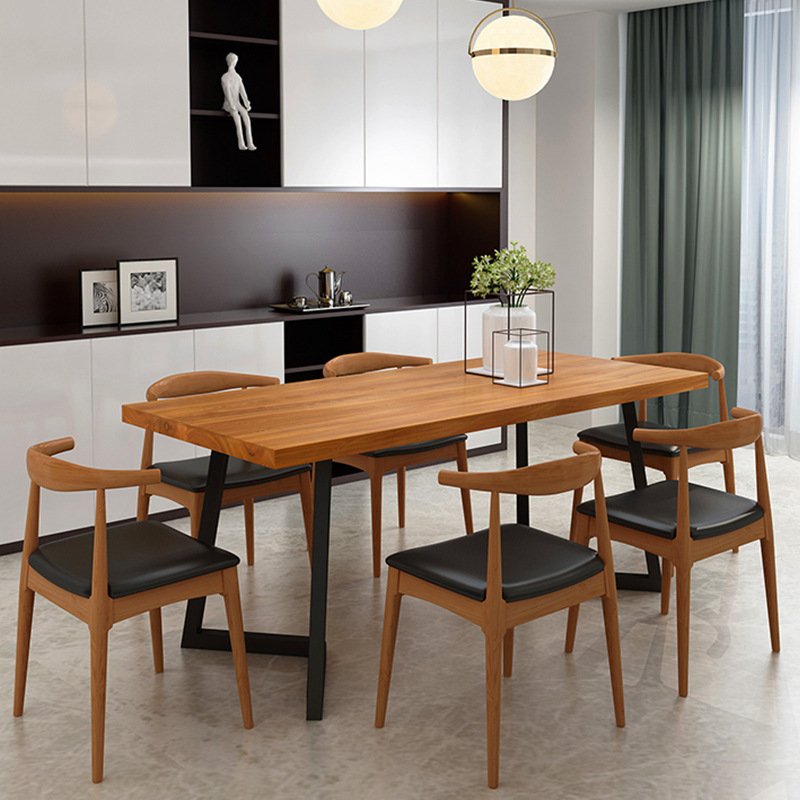 Long Contemporary Room New Cheap Design 6 Seater Dining Table For Kitchen
