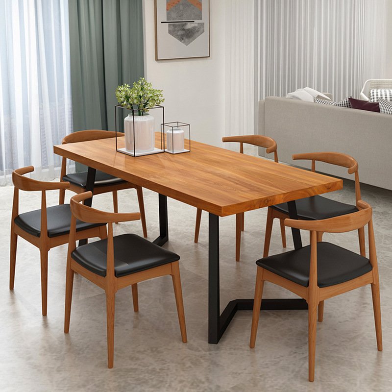 Long Contemporary Room New Cheap Design 6 Seater Dining Table For Kitchen