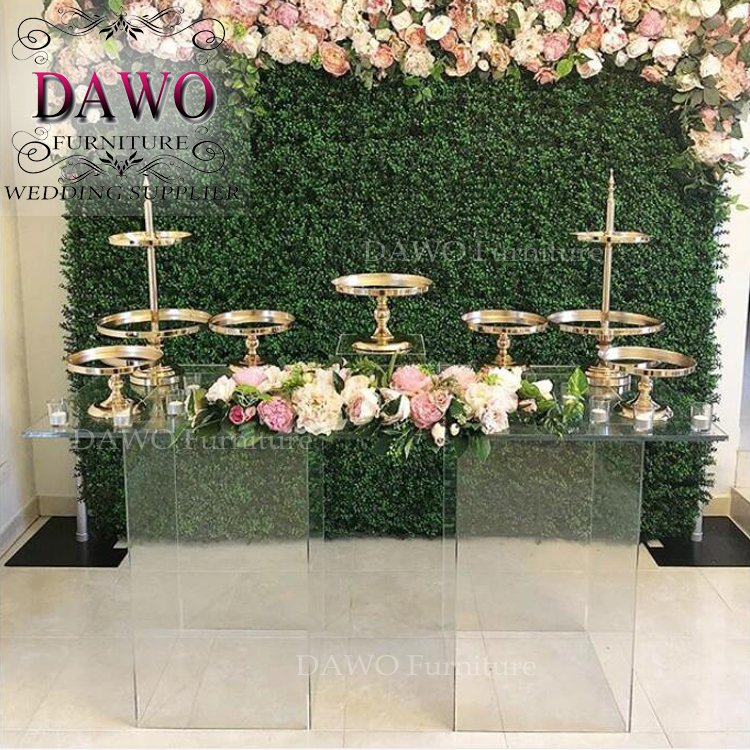 Hot selling fully transparent acrylic table for newlyweds for events