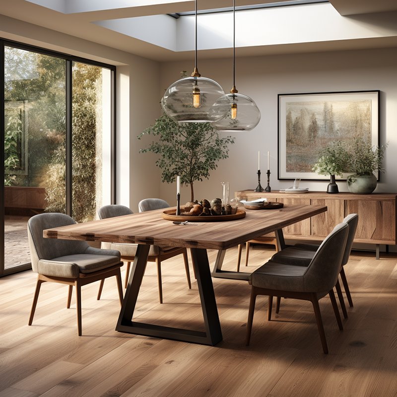 Mrs Woods Living Room Luxury Furniture Solid Wooden Oak Frame Durable Dining Table Set 6 Seater