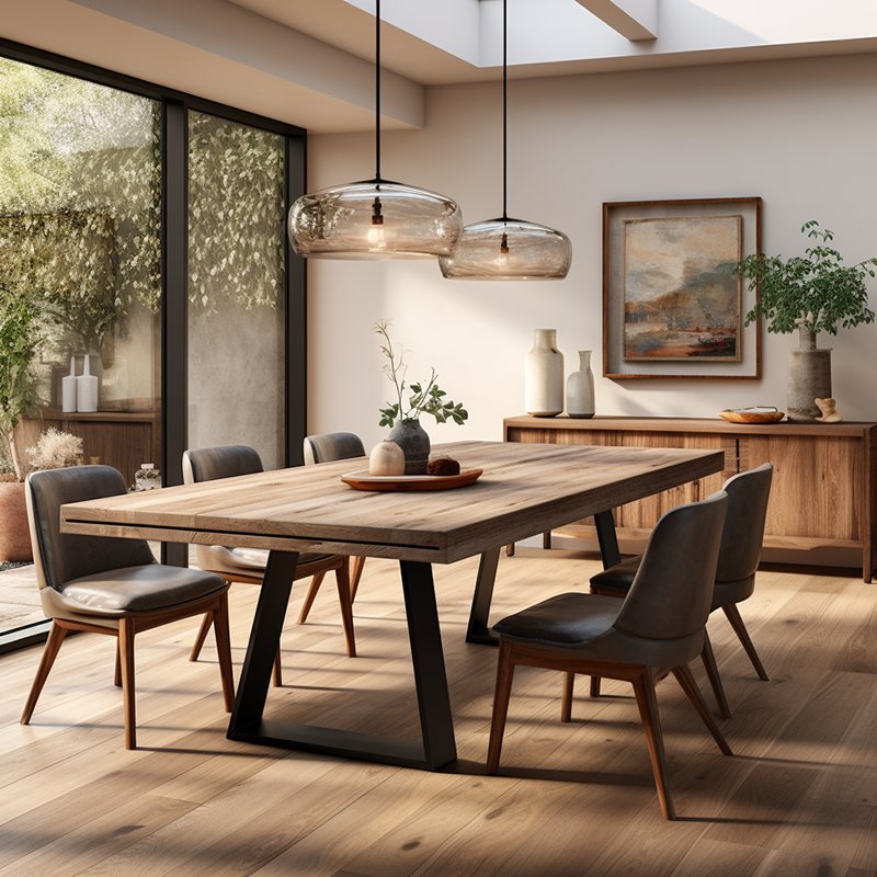 Mrs Woods Living Room Luxury Furniture Solid Wooden Oak Frame Durable Dining Table Set 6 Seater