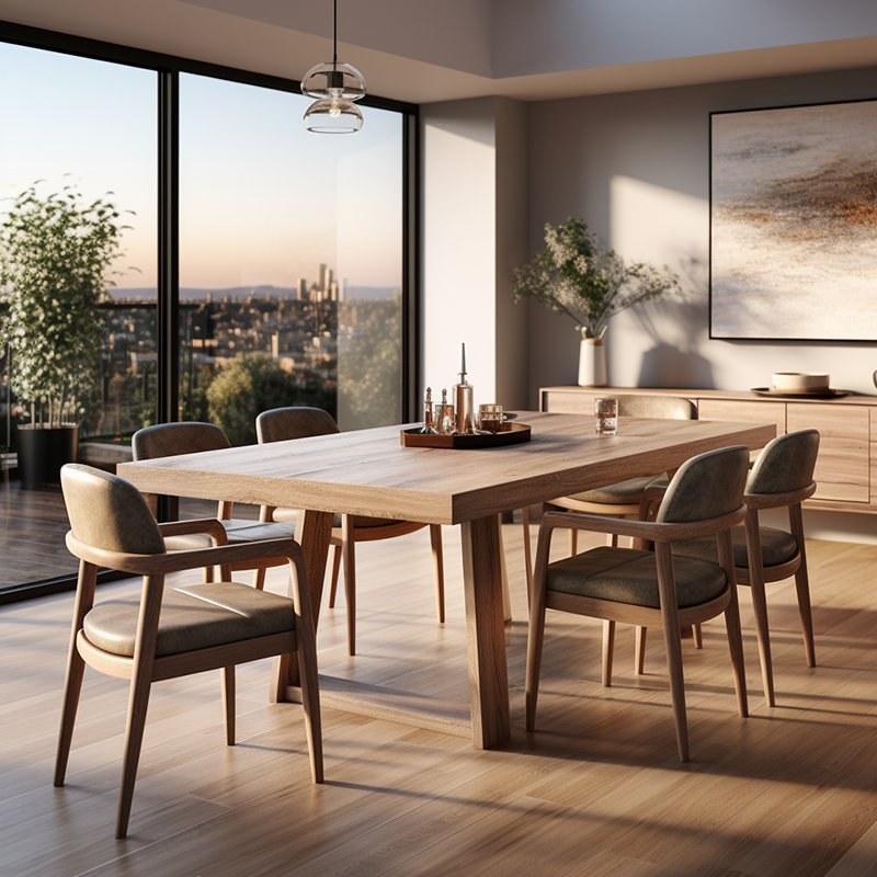 Mrs Woods Living Room Luxury Furniture Solid Wooden Oak Frame Durable Dining Table Set 6 Seater