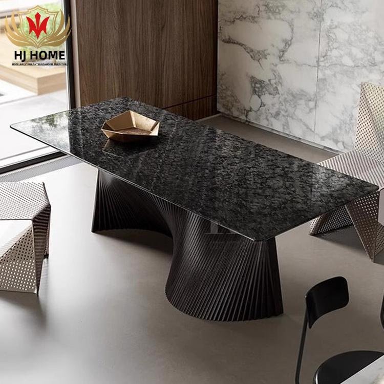 HJ HOME High Quality Rectangular Solid Wood Dining Table Restaurant Orbit Table By Natisa for 6 8 people