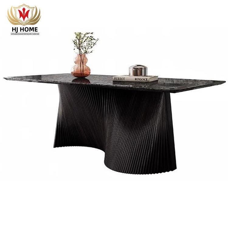 HJ HOME High Quality Rectangular Solid Wood Dining Table Restaurant Orbit Table By Natisa for 6 8 people