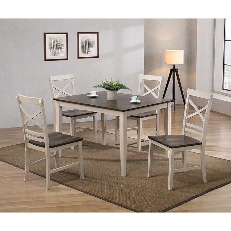 Hot Selling Dining Set Traditional Kitchen Table and Chairs for 4 Solid Wood Dining Table Set Bar Set with MDF Top