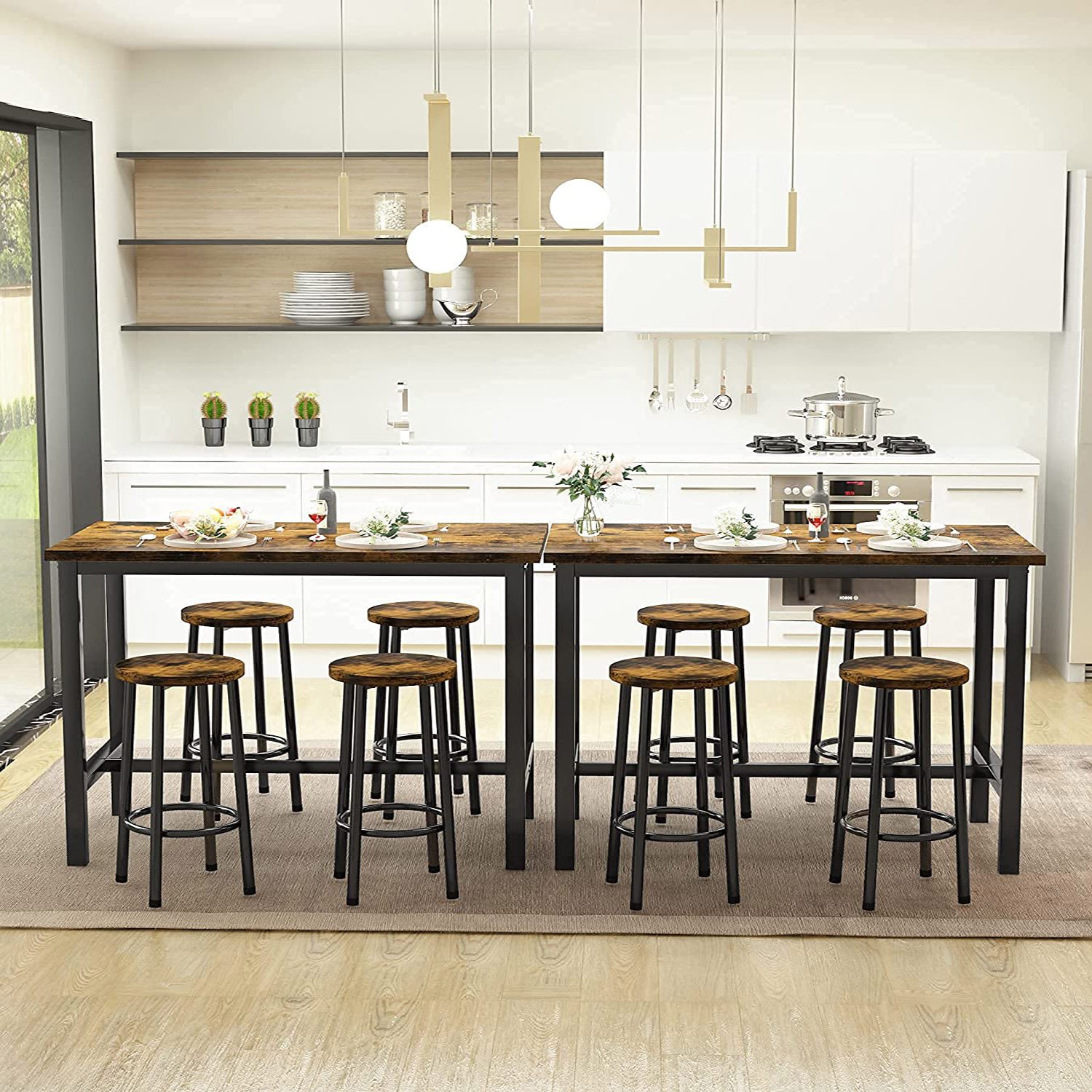 Marble Inlay Dining Tables Living Room Table Top Aquarium Restaurant Tables Modern Luxury Club Packing Room