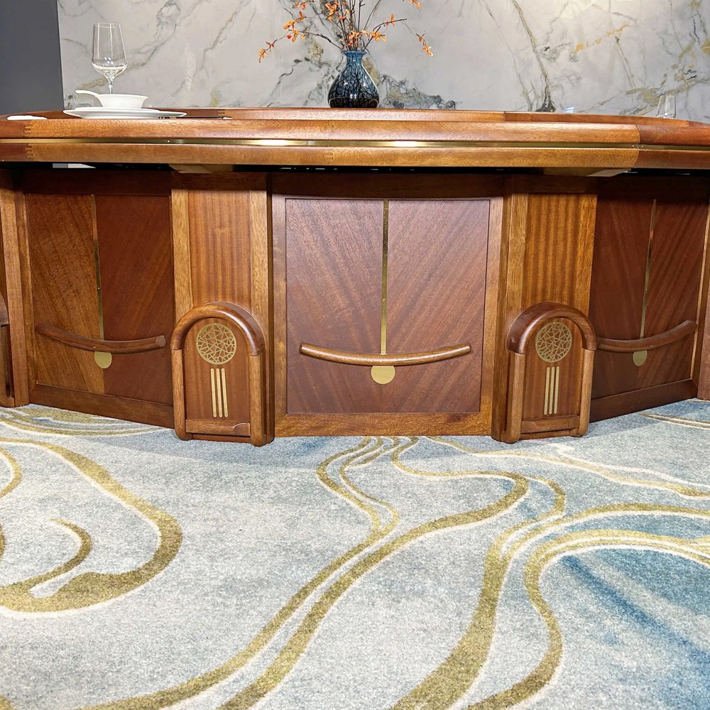 Zhuoyue DDYZ08 Hotel Large Round Dinner Table Automatic Rotating Restaurant Table, round dining table and chair set
