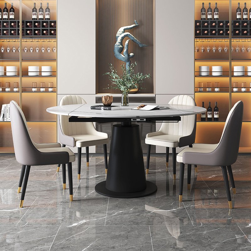 Modern Home Furniture Dinning table set 6 seater Round Marble Dining Table For Restaurant