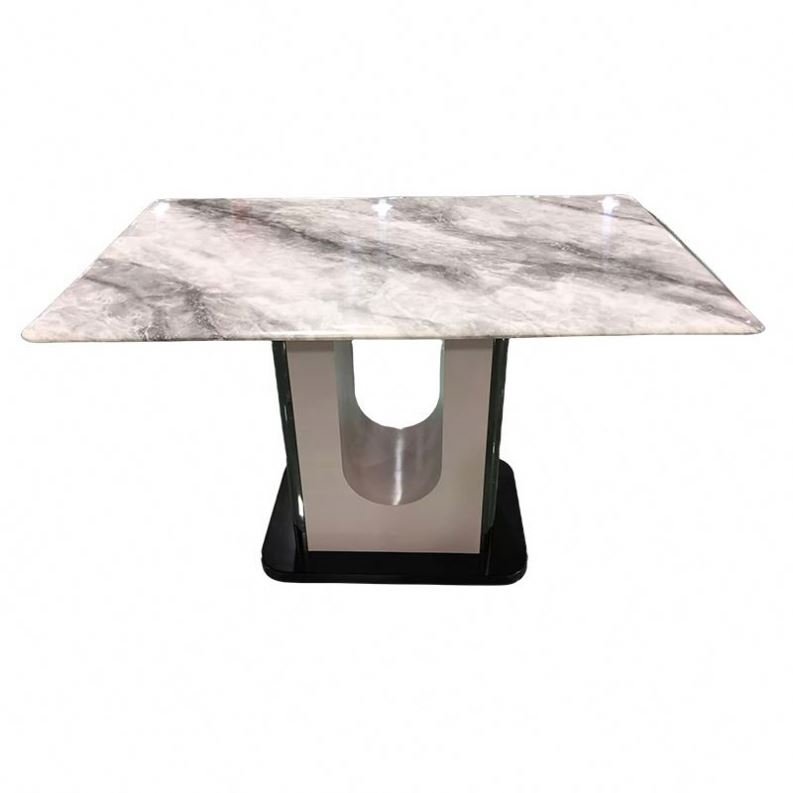 Italian slate dining table and chair combination modern light luxury complete dining table home dining table