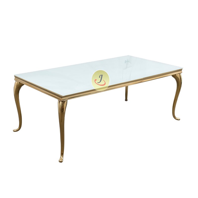 hotel furniture factory price stainless steel rectangle wedding table decoration event table for party events