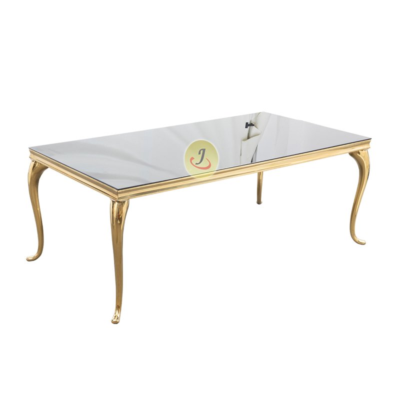 hotel furniture factory price stainless steel rectangle wedding table decoration event table for party events