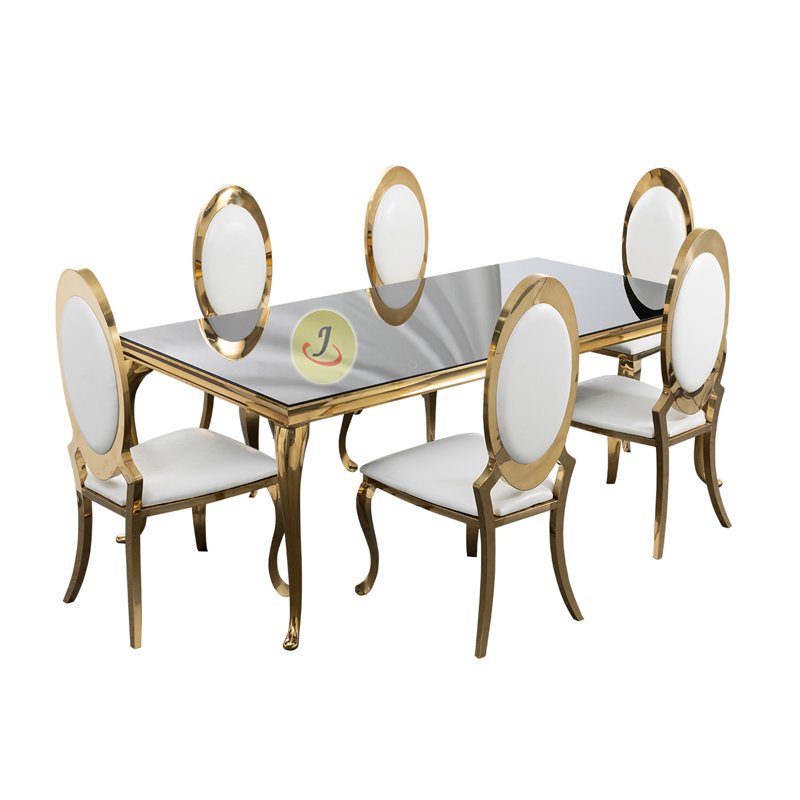 hotel furniture factory price stainless steel rectangle wedding table decoration event table for party events