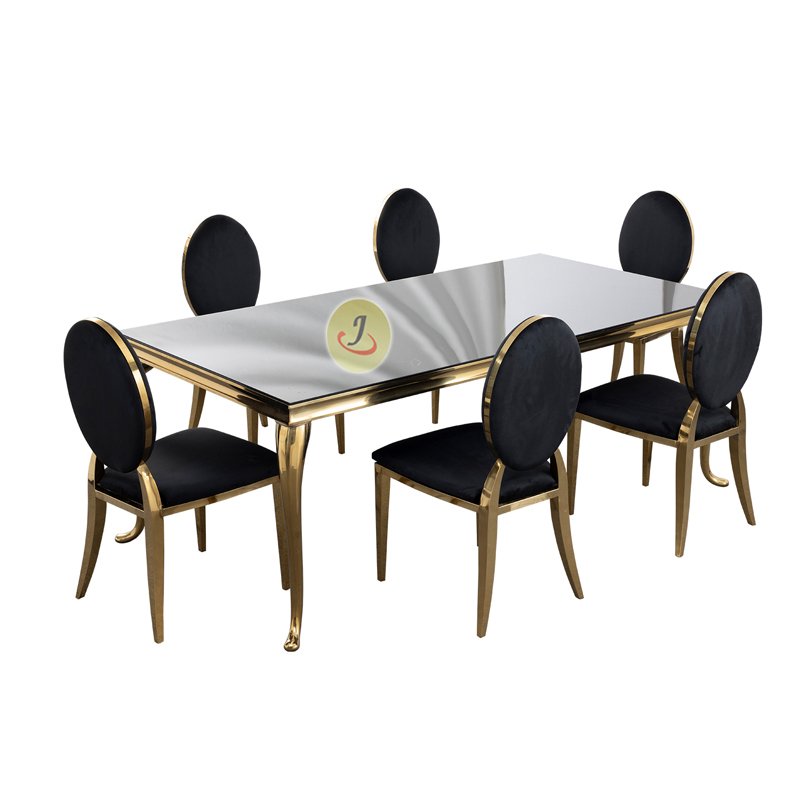 hotel furniture factory price stainless steel rectangle wedding table decoration event table for party events