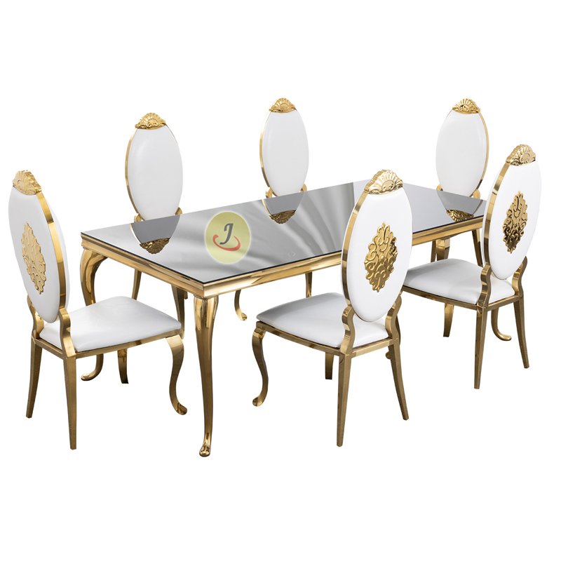 hotel furniture factory price stainless steel rectangle wedding table decoration event table for party events