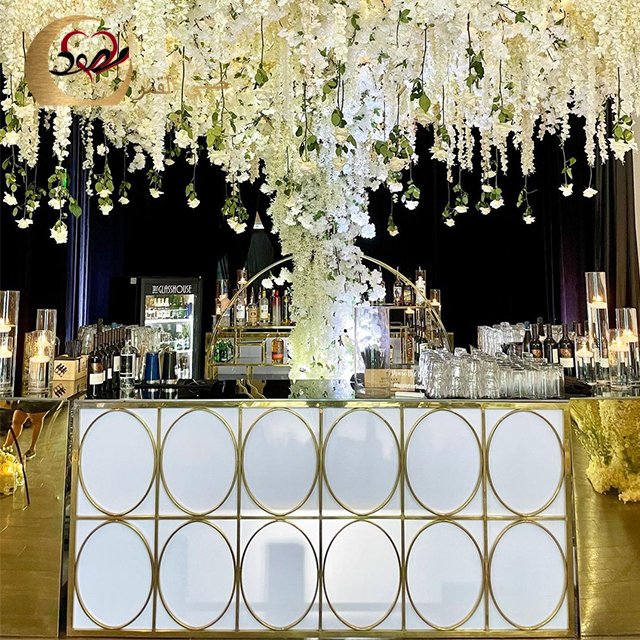 night club furniture growing LED light bar counter table design