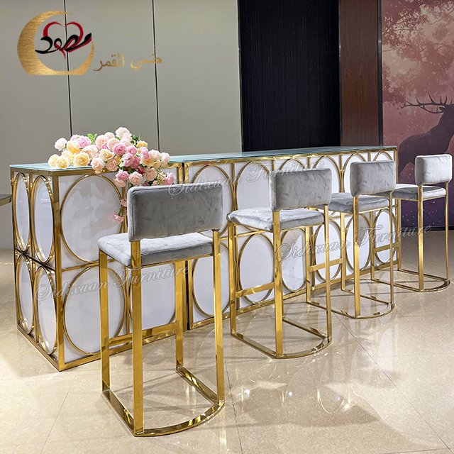 night club furniture growing LED light bar counter table design